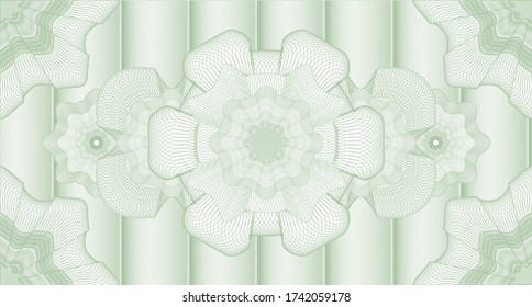 Decorative watermark. Pattern money. Artistic illustration. 