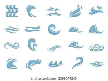 Decorative Wave Design Element Set