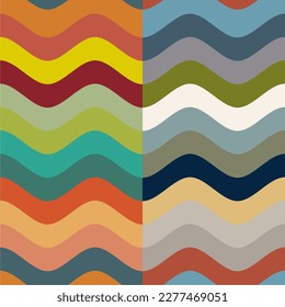 Decorative wave design in shabby chic color. Vintage pattern. Seamless pattern background.