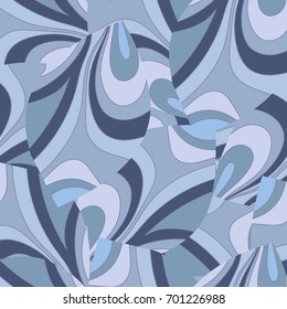 Decorative waves arranged in seamless patterns.
