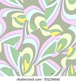 Decorative waves arranged in seamless patterns.