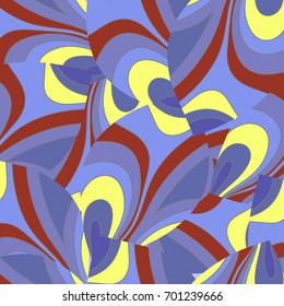 Decorative waves arranged in seamless patterns.