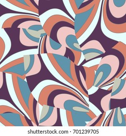 Decorative waves arranged in seamless patterns.