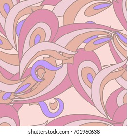 Decorative waves seamless vector pattern