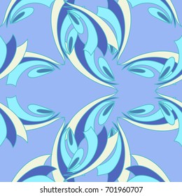 Decorative waves seamless vector pattern