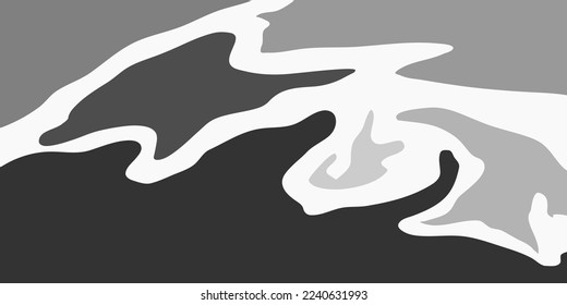 Decorative wavy abstract wallpaper pattern using monochrome tones in the design. Vector illustration. Cover layout template.