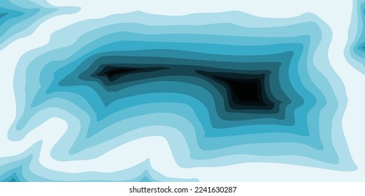 Decorative wavy abstract wallpaper pattern using blue tones in the design. Vector illustration. Cover layout template.