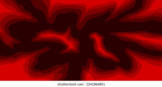 Decorative wavy abstract wallpaper pattern using red tones in the design. Vector illustration. Cover layout template.