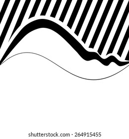 Decorative wavy background with narrow oblique stripes