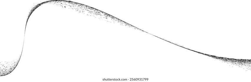 Decorative wavy line . Brush stroke waves. Abstract flow linear fluid design element .Zigzag wave. Wavy Music sounds lines. Squiggle brush stroke . Ornament design.Line art .Brush paint Vector 