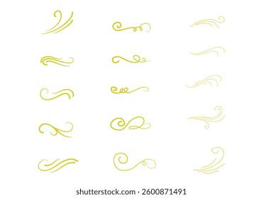 Decorative Wavy Line Element Set