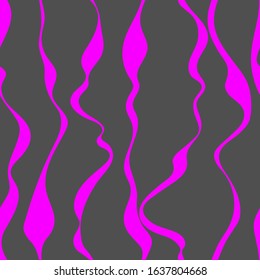 decorative wavy purple vertical lines on gray background. vector illustration. repetitive waves. marble seamless pattern. textile paint. fabric swatch. wrapping paper. continuous print