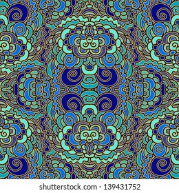 Decorative wavy seamless pattern