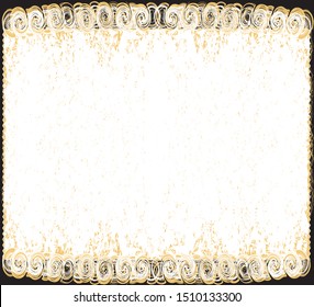 Decorative weave laced serviette with ornamental swirled fringe in white, beige pastel colors isolated on black background 