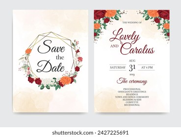 Decorative Wedding Invitation Card .Illustrator and designer. Wedding Invites, save the date, Birthday Invites, Video Invites, E-Cards.