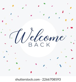 decorative welcome background celebrate your rejoining to board vector