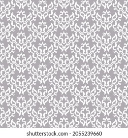 motivos florales decorativos blancos sobre fondo gris