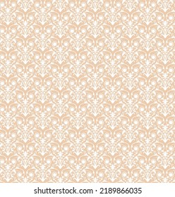 decorative white floral pattern on a beige background