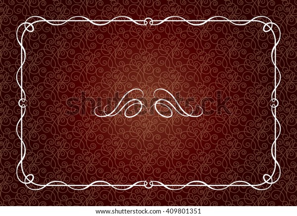 Decorative white\
rectangular frame and text divider, dark background with a pattern\
given on a swatches\
panel.