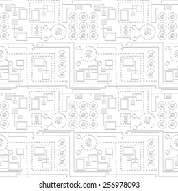 decorative white seamless ornament with scheme