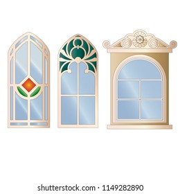 decorative windows, baroque