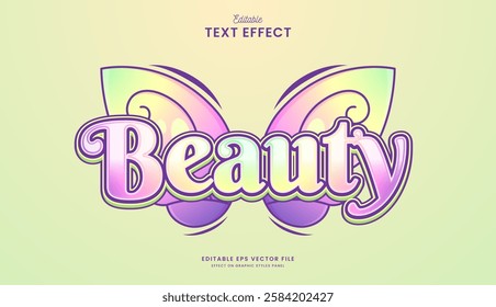 decorative wing butterfly editable text effect design