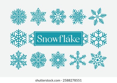 decorative winter background with hand drawn snowflakes, snow, stars, design elements