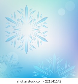 Decorative winter background with snowflakes
