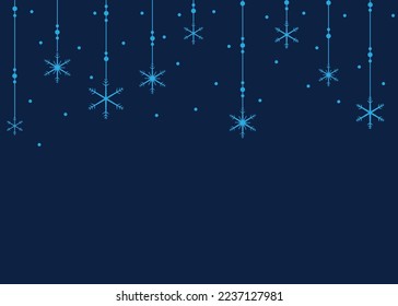 Dekorativer Winterhintergrund mit Schneeflocken.