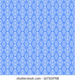Decorative winter Christmas seamless texture with  snowflakes.  Vector Illustration 
