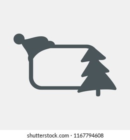 Decorative winter frame quality vector illustration cut