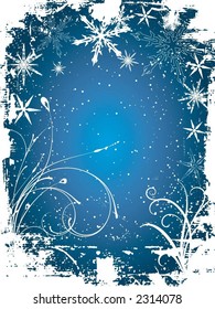 Decorative winter grunge - vector