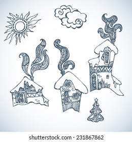 Decorative winter home background