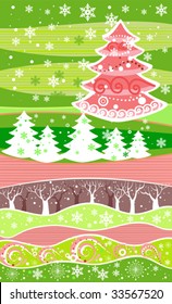 Decorative winter picture for design