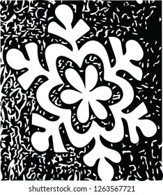Decorative winter snowflake vector pattern creative shape design for many ideas