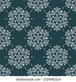 Decorative Winter Star Seamless Pattern