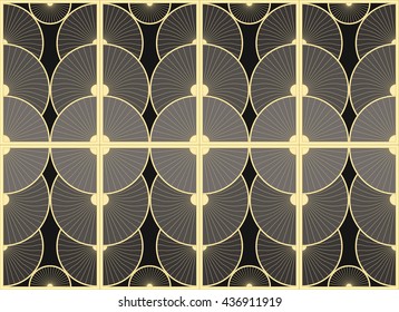 Decorative wire frame from stylized dandelions. The geometric composition of a superposed circles. The symmetrical composition. Vector illustration