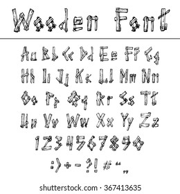 Decorative Wood Font