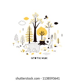 decorative woodland illustration