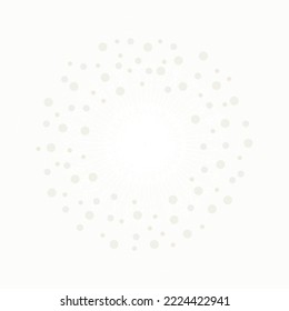Decorative wreath of chaotic circles. Vector.