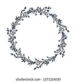 Decorative wreath with magnolia flowers