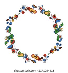 Decorative wreath-frame on a white background