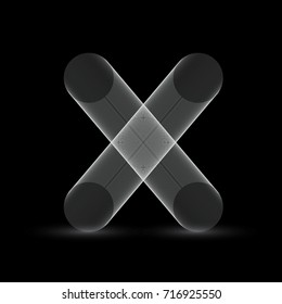 Decorative X letter design.  Eps 10 stock vector illustration 