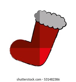 Decorative xmas boot icon vector illustration graphic design
