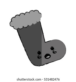 Decorative xmas boot icon vector illustration graphic design