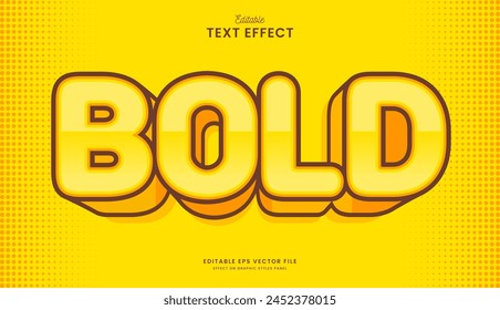 decorative yellow bold editable text effect vector design