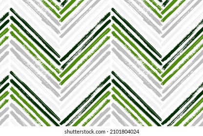 Moda decorativa en zigzag, vectores de impresión sin fisuras. Dibujar rayas geométricas de pincel. Pintura dibujada a mano de la textura zig zag chevron envoltura. Diseño transparente de tela acuarela.