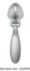 Decorative zip puller. Realistic metal fashion accessory