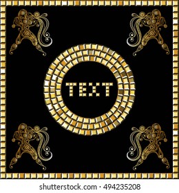 Decorative zodiac sign Aquarius. Horoscope and astrology (astronomy)-symbol. Vector illustration.
