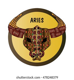 Decorative Zodiac sign Aries